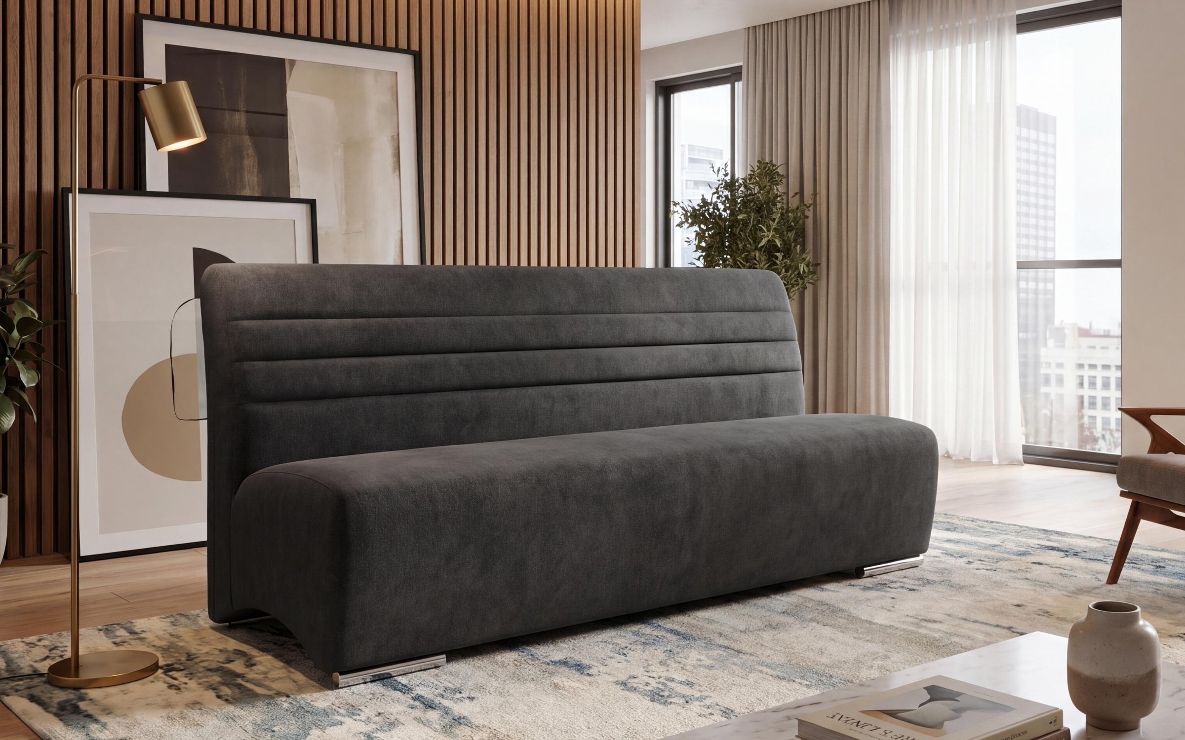 Καναπές τριθέσιος Livio, γκρι-καφέ  1